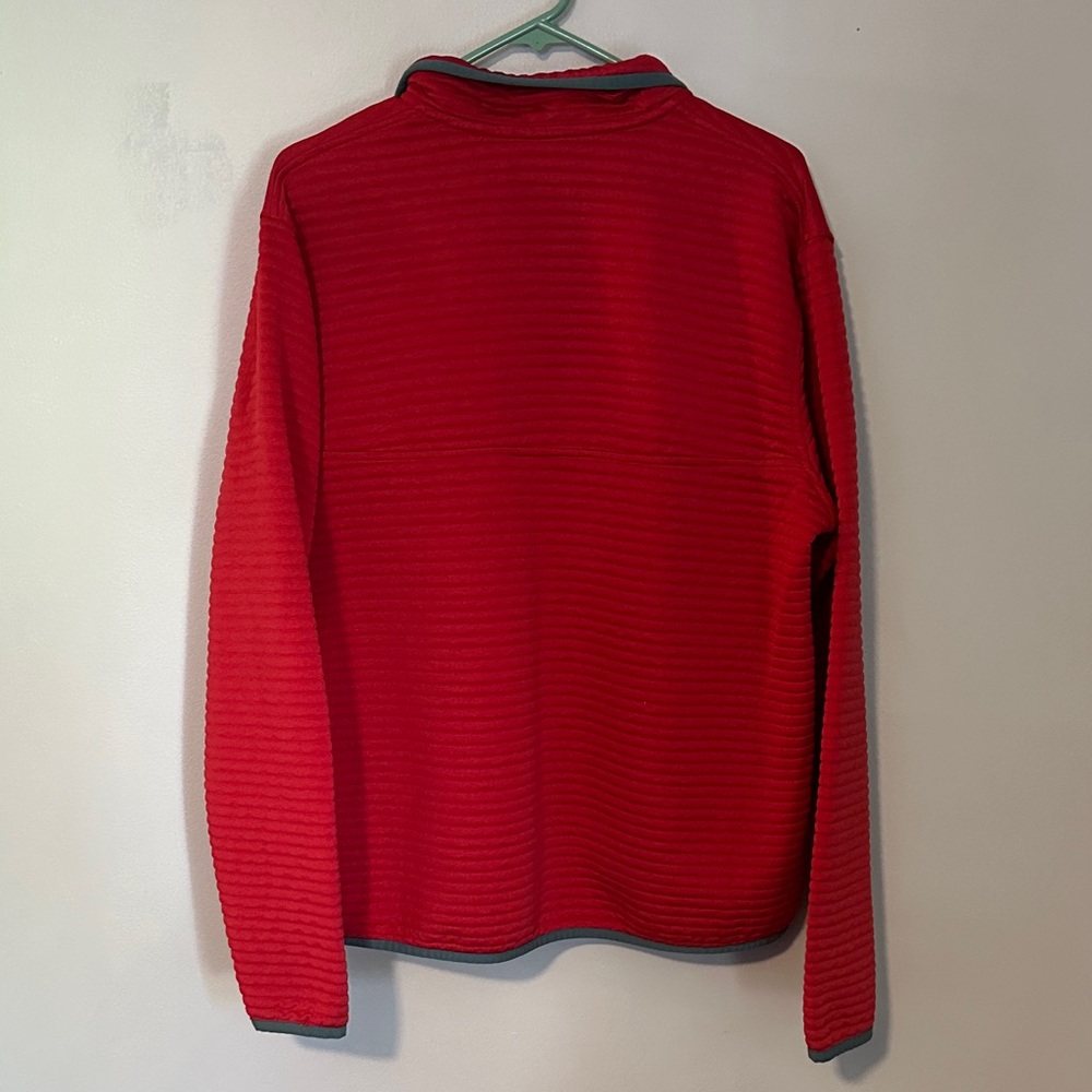 L.L. Bean Red Quarter-Button Pullover - image 3